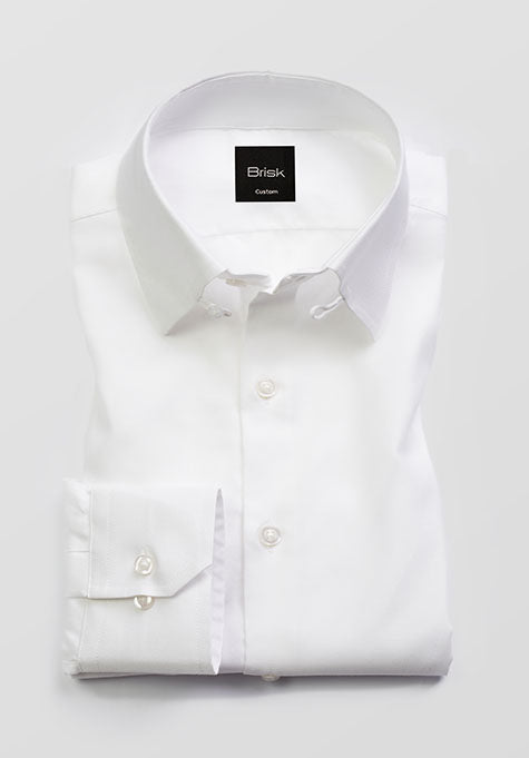 WHITE TAB COLLAR SHIRT - SALE