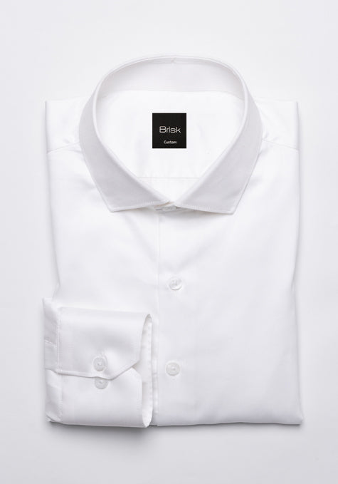 WHITE EGYPTIAN TWILL SHIRT - SALE