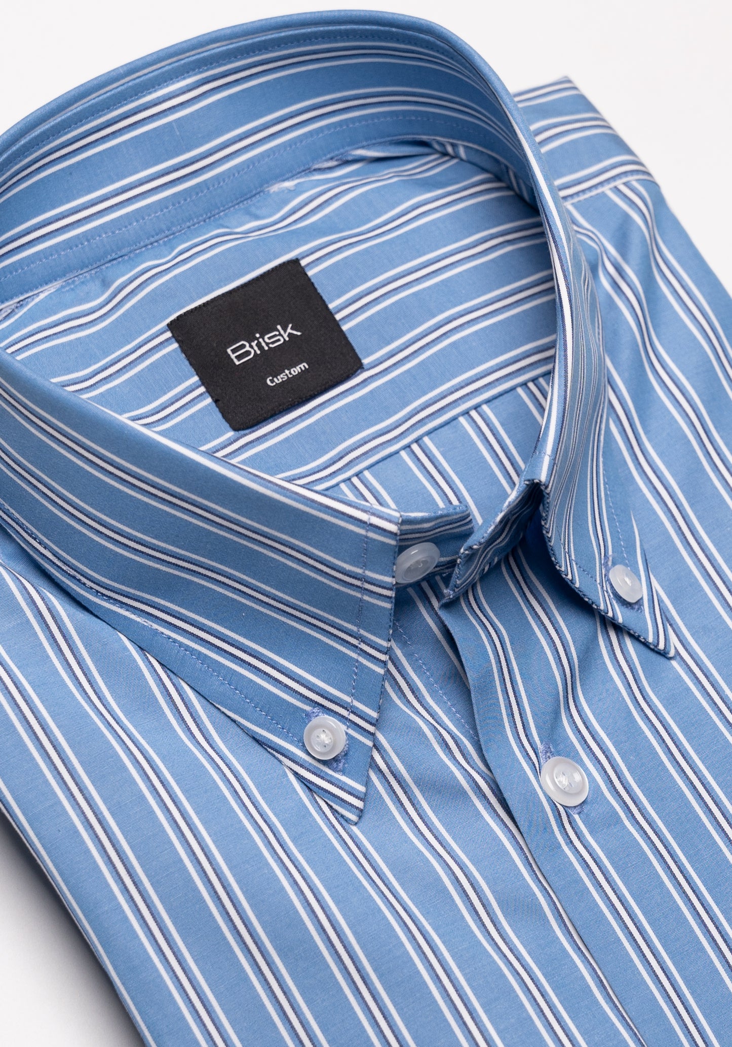 Dual Blue Wide Stripes Shirt