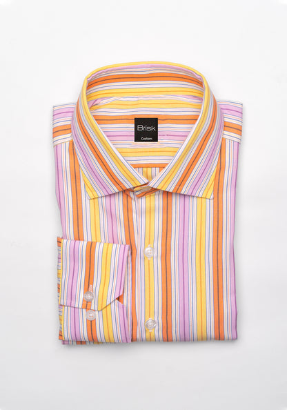 Soft Multi Stripes Shirt - Cutaway Classic Collar