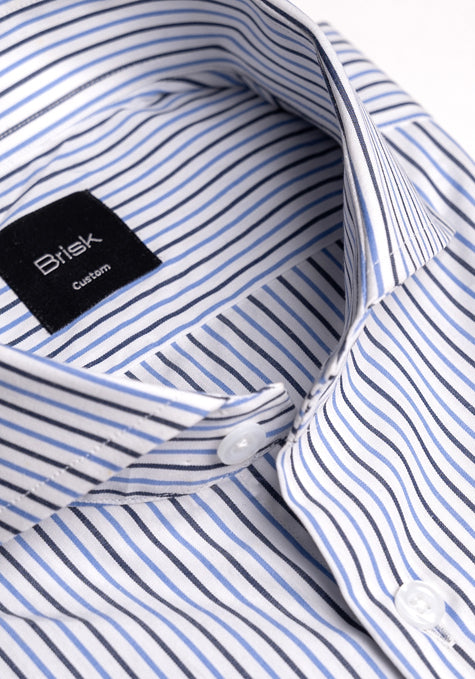 Black & Blue Pencil Stripes Shirt