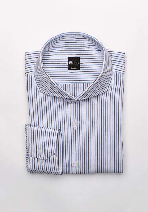 Black & Blue Pencil Stripes Shirt