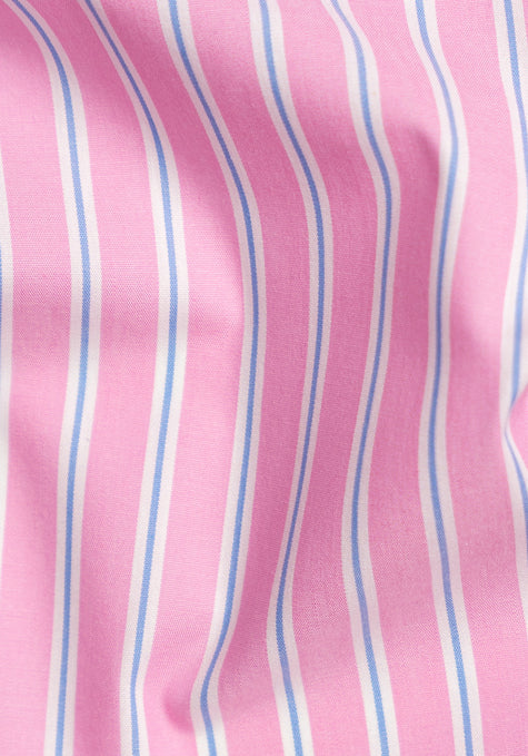 Blue On Pink Wide Stripes