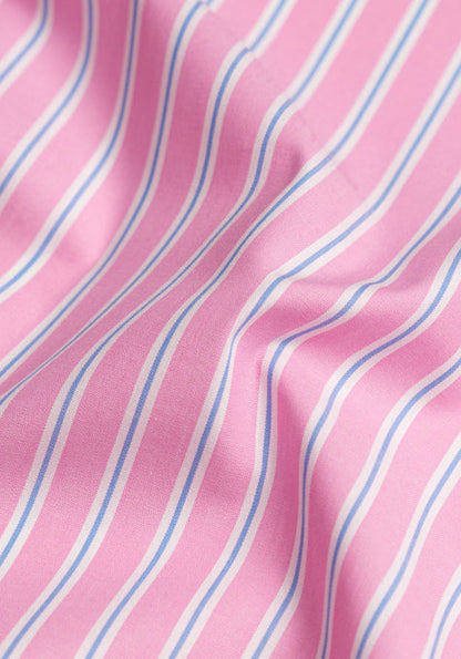 Blue On Pink Wide Stripes