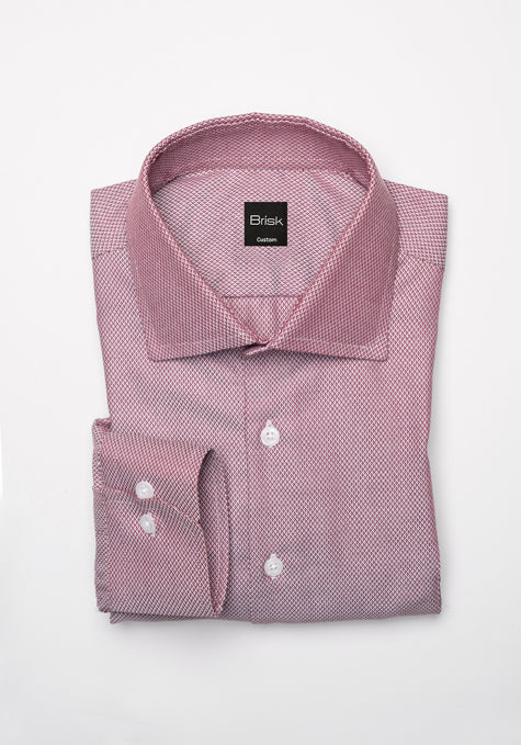 Burgundy Diamond Structured Shirt - Wrinkle Resistant - Sale