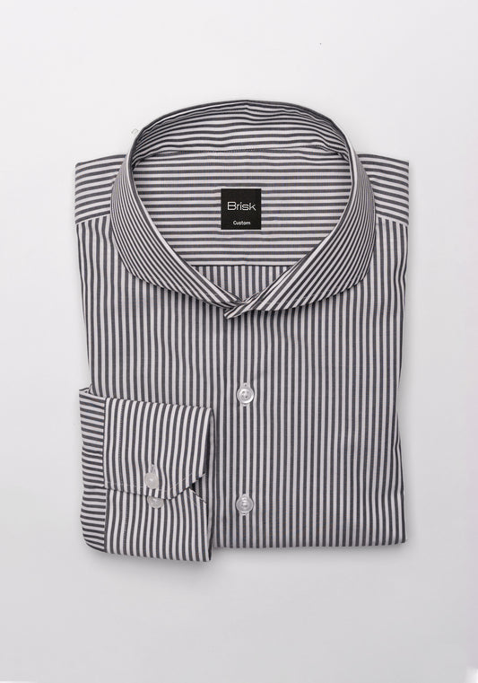 Charcoal Grey Bengal Stripes Shirt - Wrinkle Resistant