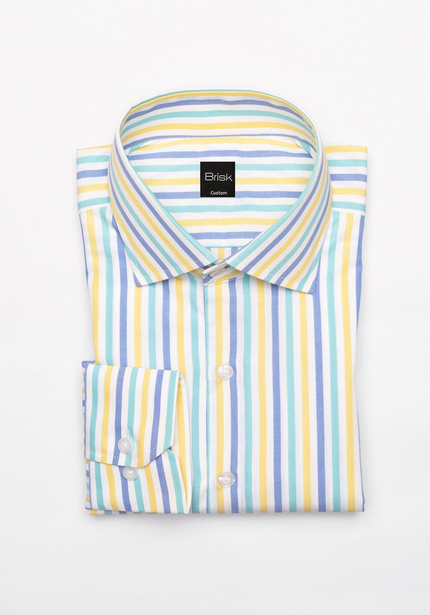 Multi-Color Poplin Poly Stripes Shirt - Wrinkle Resistant