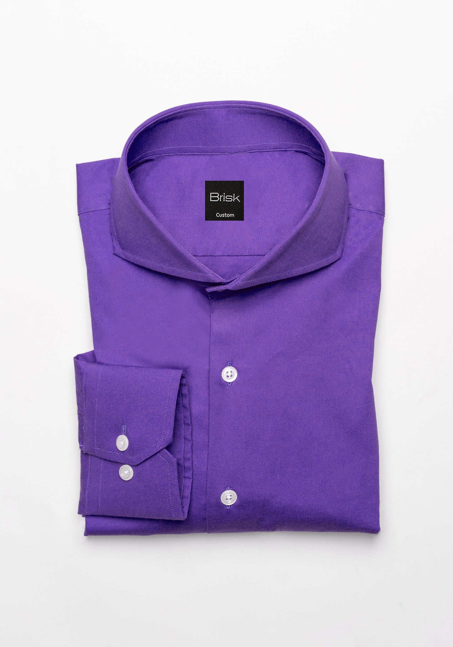 Deep Purple Poplin Stretch Shirt