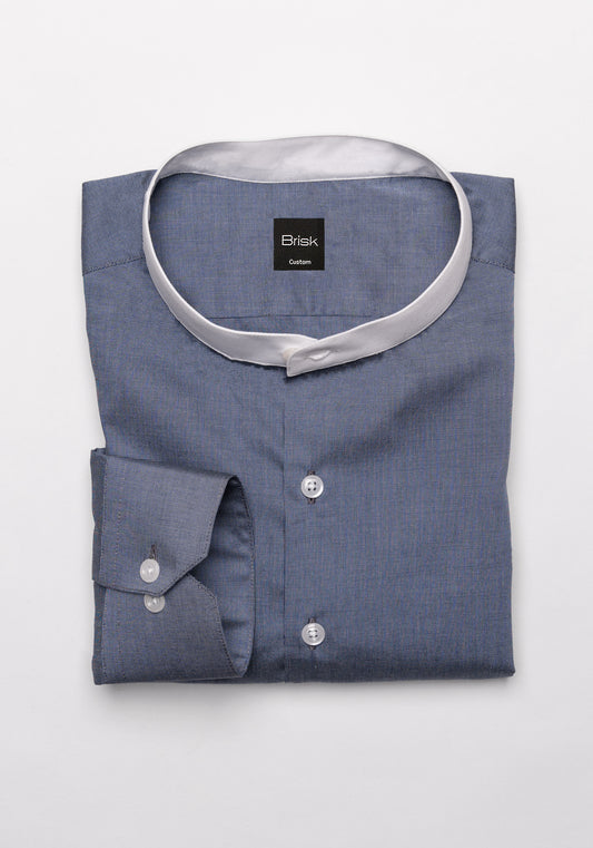 Egyptian Space Grey Pinpoint Shirt