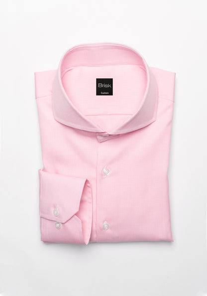 Egyptian Pink Houndstooth Shirt - Wrinkle Resistant