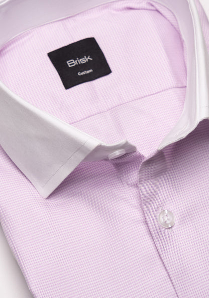 Egyptian Soft Pink Houndstooth Shirt - Sale