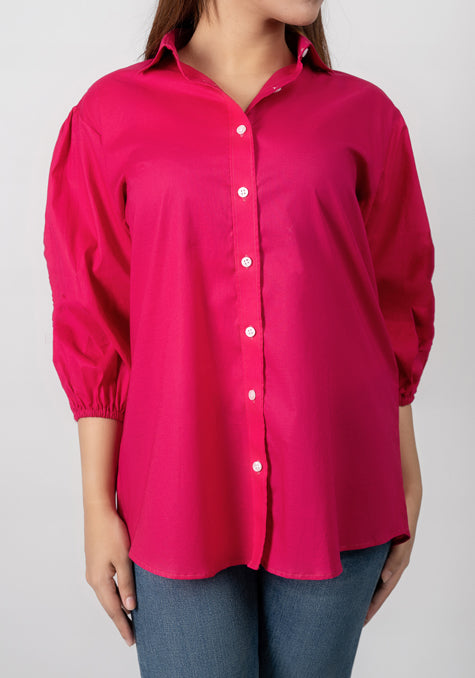 Fuchsia Lightweight Cotton Shirt
