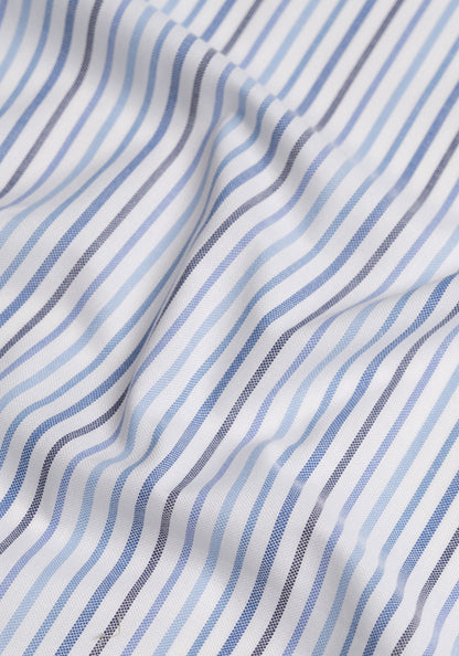 Multi-Blue Pinpoint Poly Stripes