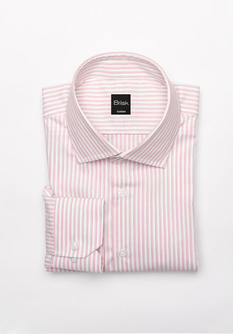 Pink Tan Stripes Shirt