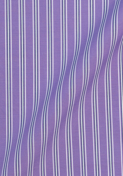 Purple Blue Wide Stripes - Wrinkle Resistant