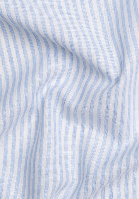 Soft Sky Linen Stripes