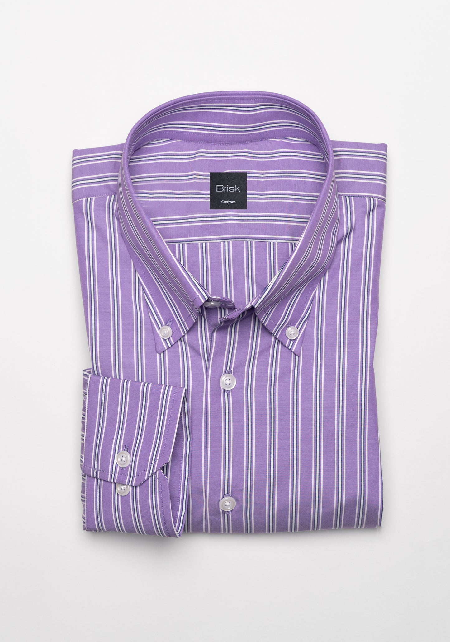 Purple Blue Wide Stripes Shirt