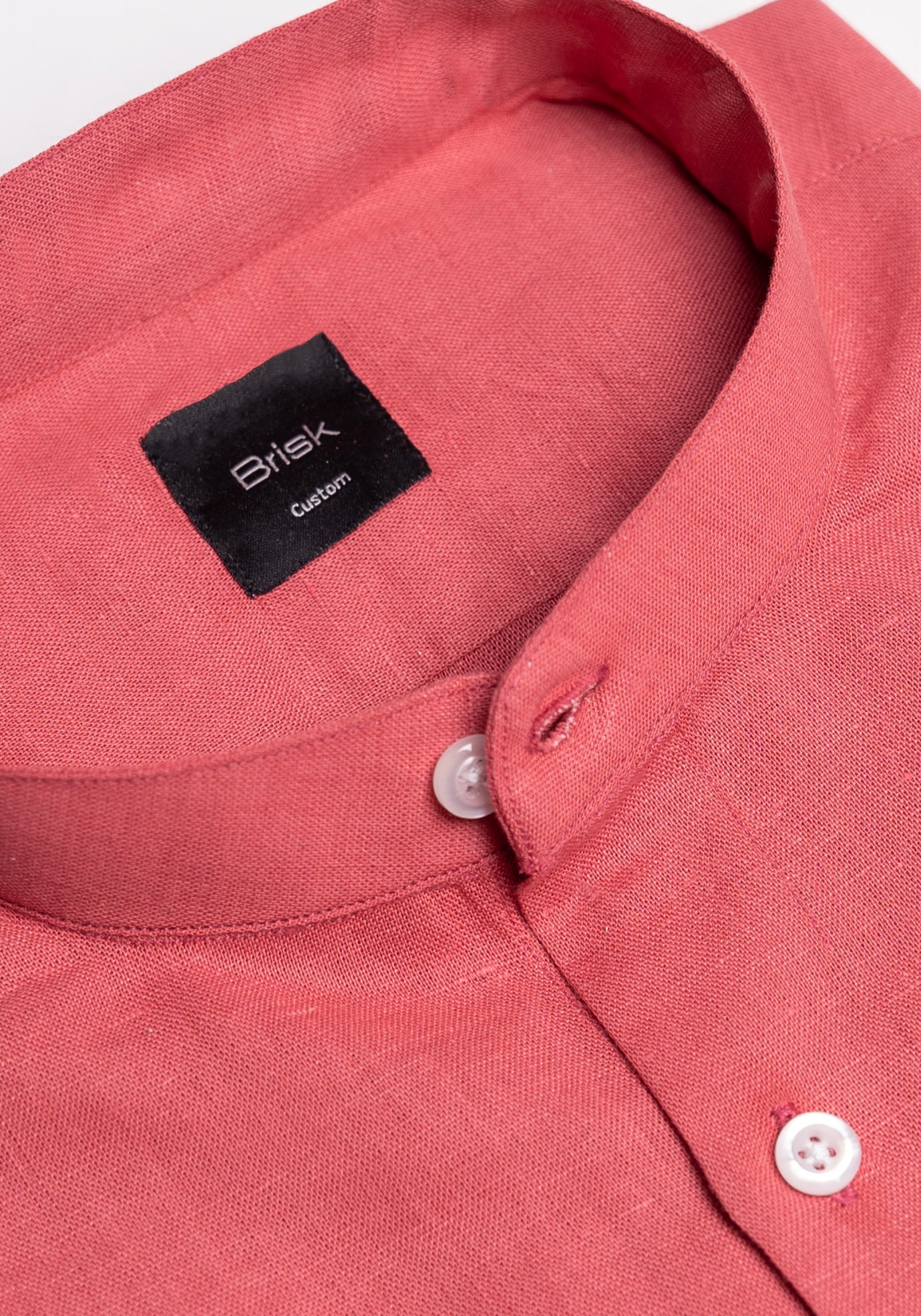 Cherry Pink Cotton Linen Shirt - Sale