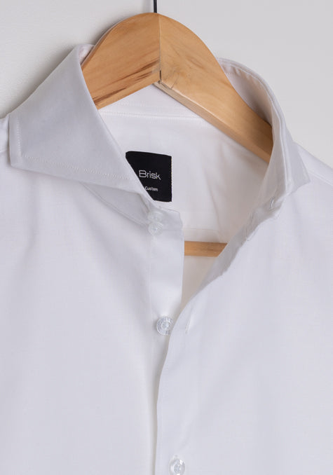 WHITE OXFORD SHIRT - HIGH CUT AWAY EXTREME COLLAR - SALE