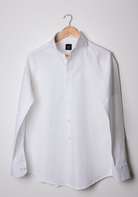 WHITE OXFORD SHIRT - HIGH CUT AWAY EXTREME COLLAR - SALE