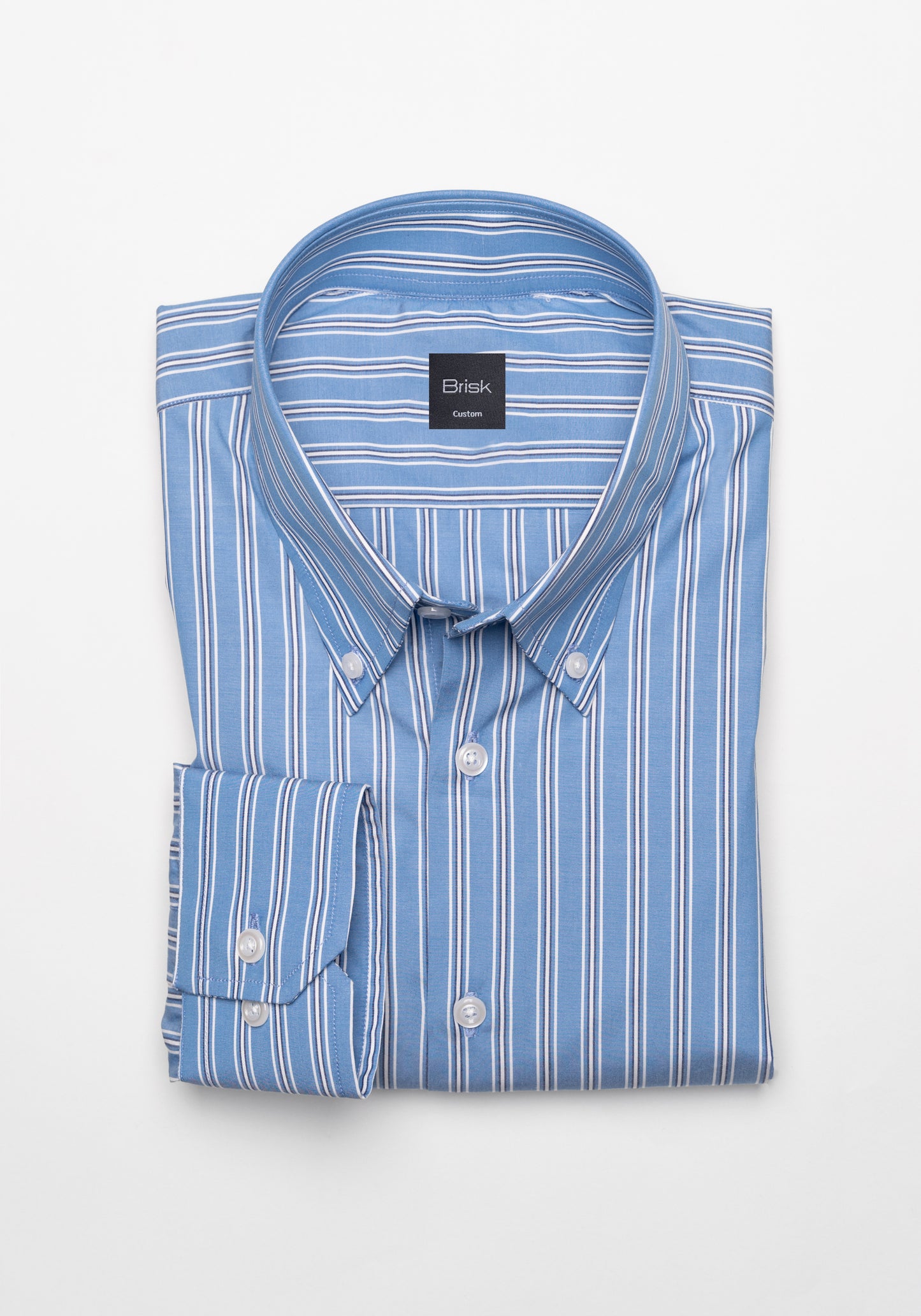 Dual Blue Wide Stripes Shirt