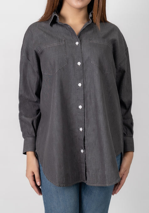 Denim Charcoal Shirt - Sale