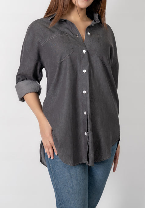 Denim Charcoal Shirt - Sale