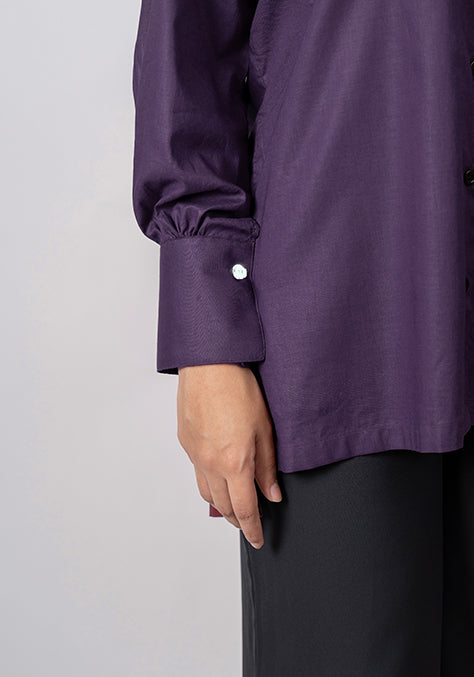 Deep Purple Lightweight Cotton Shirt