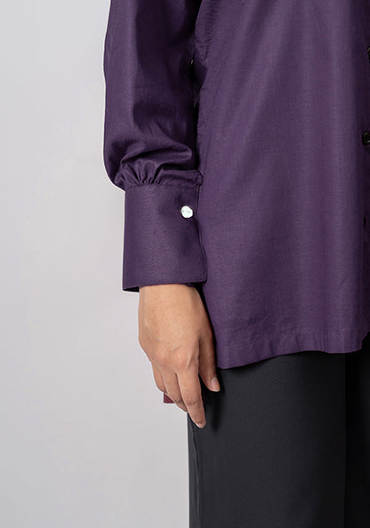 Deep Purple Lightweight Cotton Shirt